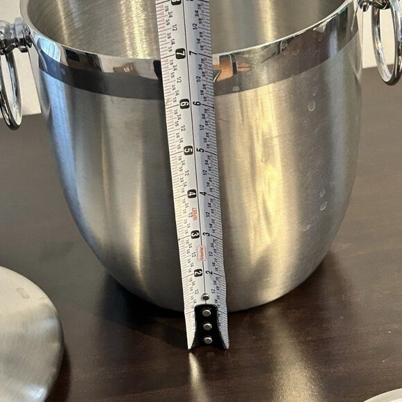 Oggi Double Wall Stainless Steel Ice Bucket w/ Tongs 3 Quart - Picture 3 of 6